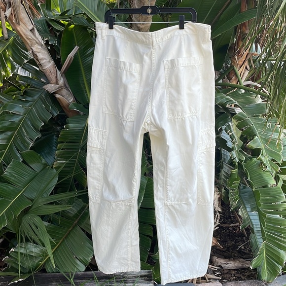 Citizens of humanity, wide barrel leg cargo white jeans - Picture 4 of 8